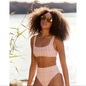 Aerie Plaid High Cut Cheeky Bottom